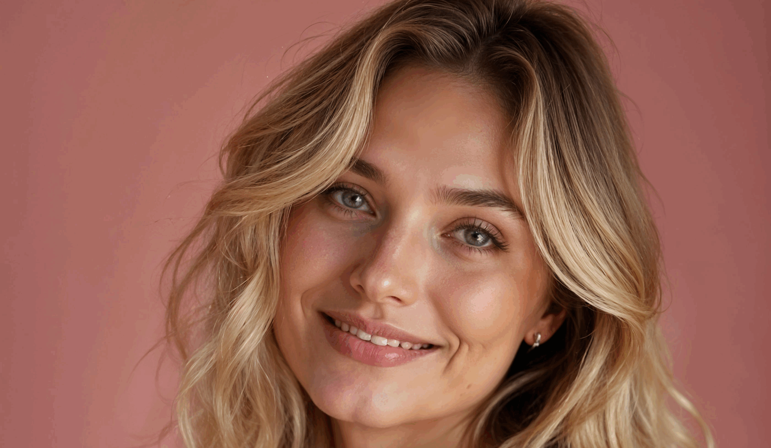 Gesicht einer jungen lächelnden Frau